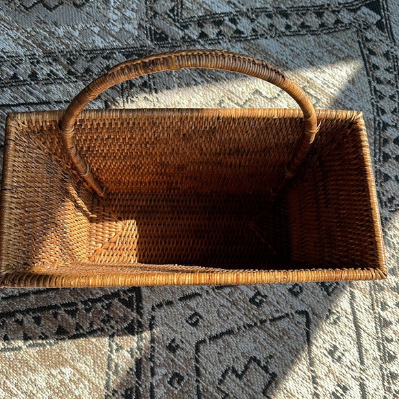 Pottery Barn Accents Pottery Barn Wicker Rattan Wall Basket Poshmark